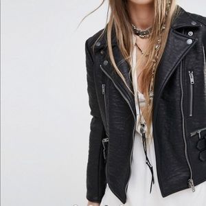 Free people leather jacket